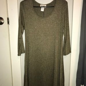 Army Green Long Sleeve Dress